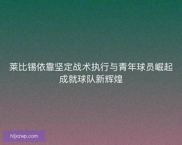 莱比锡依靠坚定战术执行与青年球员崛起成就球队新辉煌