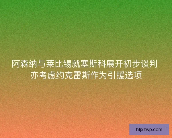 阿森纳与莱比锡就塞斯科展开初步谈判 亦考虑约克雷斯作为引援选项