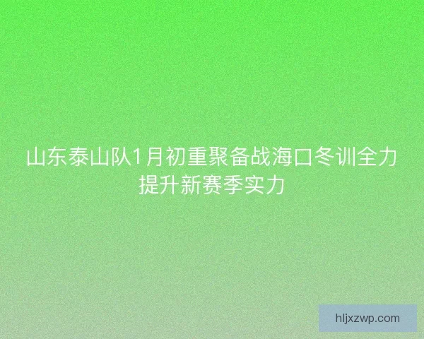 山东泰山队1月初重聚备战海口冬训全力提升新赛季实力